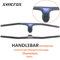 SYNCROS-Integrated Carbon Fiber Bike Handlebars, MTB FRASER Chameleon for Road Frames -20 Matte Mountain Bike Accessories