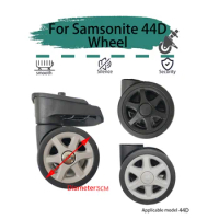 For Samsonite 44D Black Universal Wheel Replacement Suitcase Rotating Smooth Silent Shock Absorbing Travel Accessories Casters