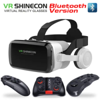 VR Shinecon version 10.0 and Bluetooth headset version virtual reality 3D VR glasses head-mounted helmet optional c