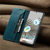 New Style Google Pixel 8 Pro Case Leather Magnetic Flip Cover For Google Pixel 8 Pro 7A Phone Case Wallet Cover Stand With Holde