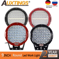 Auxtings 9in 12V 24V LED Pods Light Spot Beam Led Work Light Off Road Lights Driving Light for Truck SUV ATV Tractor Boat