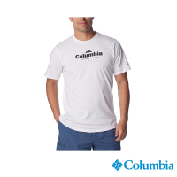 Columbia哥倫比亞 男款- LOGO短袖上衣-白色  UAO13630WT/IS