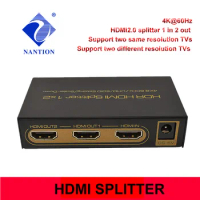 4K Hdmi-compatible 2.0 Splitter 1x2 1 in 2 out Hdmi-compatible Amplifier Switch HDR Hdmi-compatible for PS4 Apple TV XBox PS5