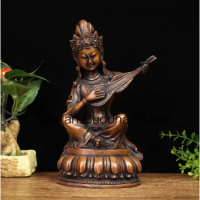 22cm Pure copper Tantric Buddha statue Miaoyin Heavenly Maiden Buddha statue ornament