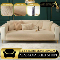 Sarung Sofa 1/2/3/4 Seater Cover Sofa Towel L-shaped Aesthetic Rabbit Plush Anti-slip AURACOVER