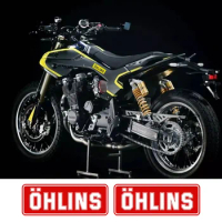 2pcs DIY Reflective Motorcycle Sticker Decoration Fuel Tank Motor Side Decal Logo Pad Fairing Racing Car YAMAHA OHLINS Ohlins