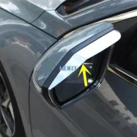 Car Body Back Rear View Mirror Rearview Side Door Cover Stick Trim Frame Rain Eyebrow For Hyundai Elantra/Lantra/Avante 2021 +