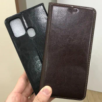 Magnet Genuine Leather Skin Flip Wallet Book Phone Case Cover On For Samsung Galaxy M21 M31 M31s Global M 31 21 31s s 64/128 GB