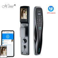 Usmart Go APP Smart Door Lock With Surveillance Camera WiFi Wireless Biometric Fingerprint Electric Deadbolt Lock For Home