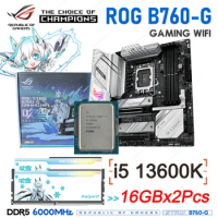 ASUS ROG STRIX B760-G GAMING WIFI 6E DDR5 LGA 1700 Motherboard Suit With Intel Core i5 13600K CPU Asgard 6000MHz 32GB RGB Memory