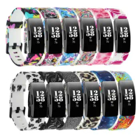 Silicone Wristband For Fitbit Inspire HR / Inspire Smart Watch Printed Patterned Replacement Bracelet For Fitbit Inspire 2