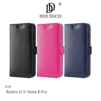 DUX DUCIS Redmi 紅米 Note 8 Pro KADO 皮套 磁扣 支架 三張卡槽超方便【樂天APP下單4%點數回饋】