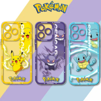 Luxury Pokemons Phone Case For Samsung A71 A53 A50 A52 A52S A72 A71 A22 A20S A20 A30 A11 4G 5G Transparent Cover