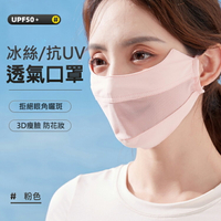 冰絲透氣口罩 護眼角/臉部防曬 抗UV戶外口罩 防曬口罩