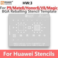 Amaoe HW3 BGA Reballing Stencil Kirin 950/955 HI3650 For Huawei P9/Mate 8/Honor 8/V8/Magic CPU RAM IC Chip Steel Mesh