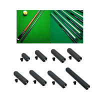 Billiards Pool Cue Extension Carbon Fiber Cue Stick Extender Cue End Lengthener Compact Aluminum Alloy Cue Shaft Holder Parts