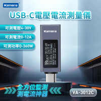 【Kamera 佳美能】USB-C 電壓電流測量儀(VA-3012C /360W/30V/12A)