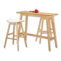 Boden-凱伊4尺吧台桌椅組合/休閒吧檯桌椅組(一桌二椅)-120x40x92cm