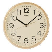 SEIKO 精工 金框 標準型 辦公室掛鐘(QXA014A)-黃/31.1cm