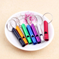 Ultra Loud Aluminum Alloy Survival Whistle With Keychain, Emergency Safety Rescue Whistle For Campin