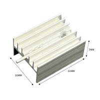 帶針寬16x7mm三極管電子散熱片MOS穩壓管電子散熱塊鋁加工散熱片【北歐家居生活】