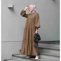 Baju GAMIS BREZANI MIDI LONG DRESS REMAJA RUFFLE MILO