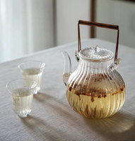 浪漫復古日式花紋玻璃壺 茶壺 玻璃杯 小碟子 杯墊｜富士奶奶