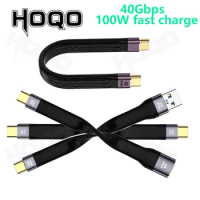 Short USB C Cable Type C Male to USB C Male FPC Thunderbolt 4 USB4.0 PD 100W Quick Charge 8K Video 40Gbps for SSD eGpu PowerBank