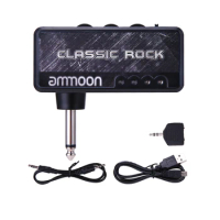 ammoon Portable Electric Guitar Amplifier Amp Mini Headphone Amp Built-in Distortion Effect Classic Guitar Accessories Parts