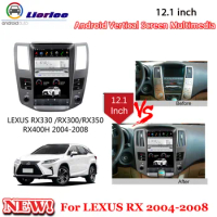 For Lexus RX330/RX300/RX350/RX400H 2004-2008 Android Stereo Tesla Screen Car Multimedia Player Radio GPS Navigation IPS Portrait