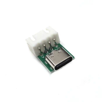 5PCS USB 3.1 TYPE-C Port Female Socket to In-Line DIP-4P Adapter Test Board to Pin Header XH2.54