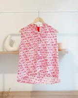 LOLITA TOP BATIK ATASAN TANPA LENGAN BATIK ATASAN PITA SLEEVELESS BATIK BOW TOP WANITA SLEEVELESS BA