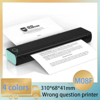 Portable Printers M08F A4 Wireless Bluetooth Thermal Paper Printer Use For Mobile Office Learn Business Support Smartphone