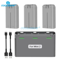 Coolshow Battery for Mini 2/ Mini SE Batteries Charger 2400mAh for DJI Mini 2 SE Intelligent Flight Drone Battery Accessories