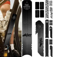 Bike Chain Guard Protector Bike Frame Decals Stickers For Frame Protect Bike From Collision And Scratch Rhombic Design