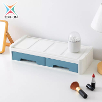 Oxihom Oxihom S2052 Small 2 Laci Plastik Susun Stand Monitor Drawer Storage Stackable Desktop Organizer