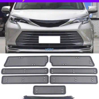 For Toyota Sienna 2021 2022 Car Styling 7pcs Insect Net Car Middle Net Front Grill Screening Mesh Protection Cover Accessories