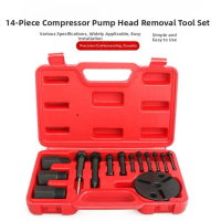 Set Alat Pembongkaran dan Pemasangan Kompresor AC Automotif 14 keping untuk kompresor FS6/C171/6P/14