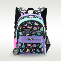 HOT★Australia smiggle original children's schoolbag cute shoulder backpack black unicorn insert card name bag bag 3-7 years old 14 inches