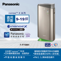 Panasonic 國際牌 新一級能源效率15坪nanoeX空氣清淨機(F-P75MH)