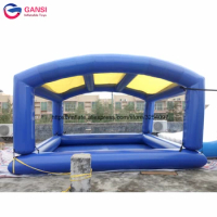0.9Mm Pvc Kids Playing Swimming Pool Tent,Commercial Grade 5*5*0.65M Inflatable Water Pool With Tent
