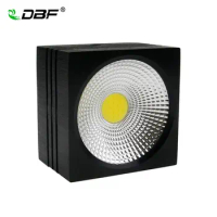 [DBF]Epistar COB Square Downlight Dimmable 5W 7W LED Surface Mounted Downlight Black Housing Ceiling Lamp for Home Decoration