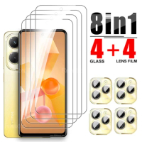 8 in 1 Camera lens Protective Glass For Infinix Hot 40 40 Pro 4G 40i Phone screen protector for infinix hot40 hot40i 40pro cover