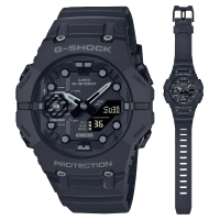 【CASIO 卡西歐】G-SHOCK 藍牙 碳纖維核心防護構造雙顯手錶 母親節 禮物(GA-B001-1A)