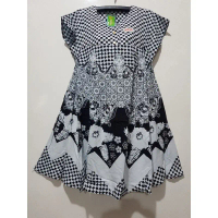 - DASTER KENCANA UNGU KLOK LD 105 CM PB 100 CM BATIK KU LEBEL HIJAU(KUI) - Daster murah terbaru