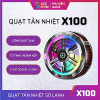Quạt tản nhiệt sò lạnh X100 công suất 24W tích hợp 3 chế độ, Led RGB Gaming dành cho máy tính bảng, 