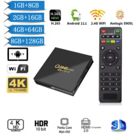 Genuine Q96 MAX Smart TV Box Android 11 Amlogic S905 2. 4G Quad Core 4K HD Set Top Box Media Player H.265 8G128G TV Box