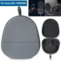 Hard Carrying Case Shockproof Protective Hard Case EVA Anti-Scratch Travel Carry Bag Anti-Drop for Sony WH-1000XM5 Headphone