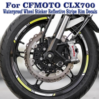 For CFMOTO CLX700 CLX 700 Motorcycle Waterproof Wheel Sticker Reflective Stripe Rim Decals Accessories