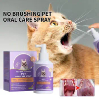 Pet Teeth Cleaning Spray Oral Care Remove Tooth Stains Keep Fresh Breath for Cats and Dogs Whitening Remove bad breath